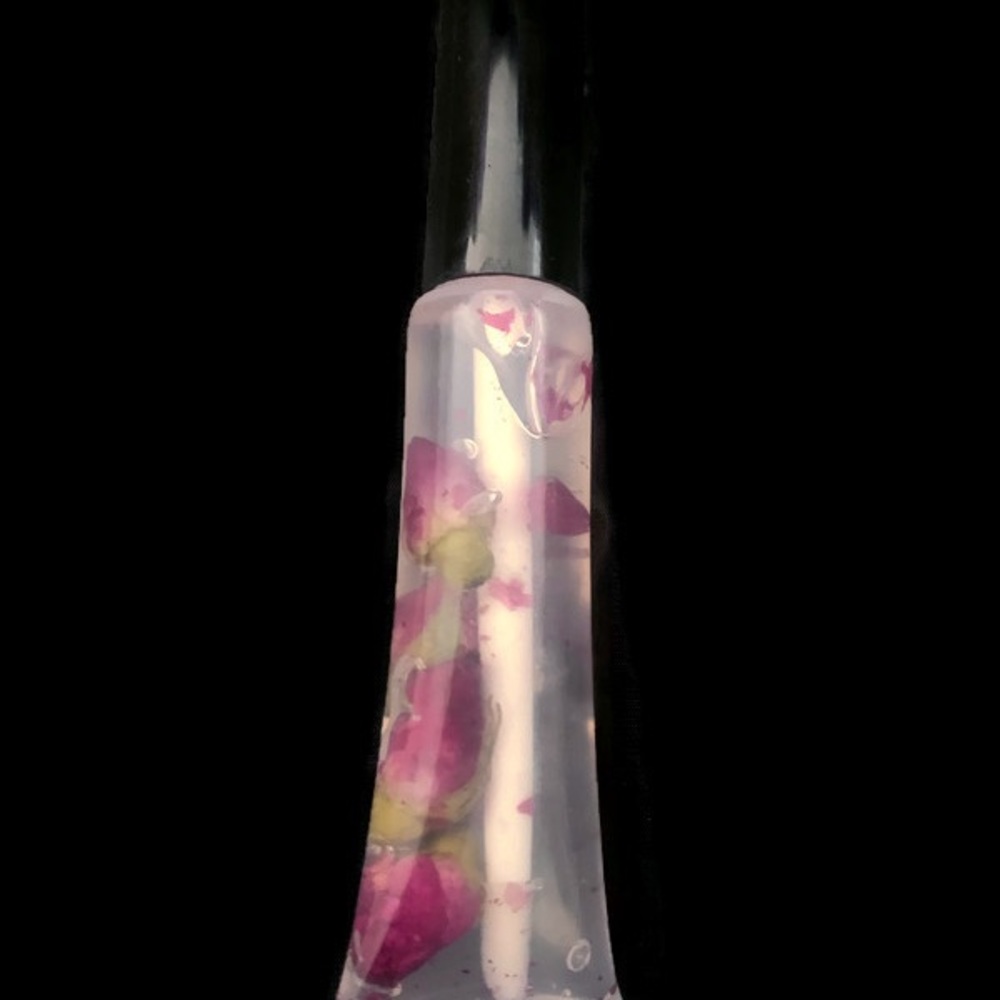 For all 3 /$15  Essentials Lip glosses with rose flower buds - Picture 7 of 8